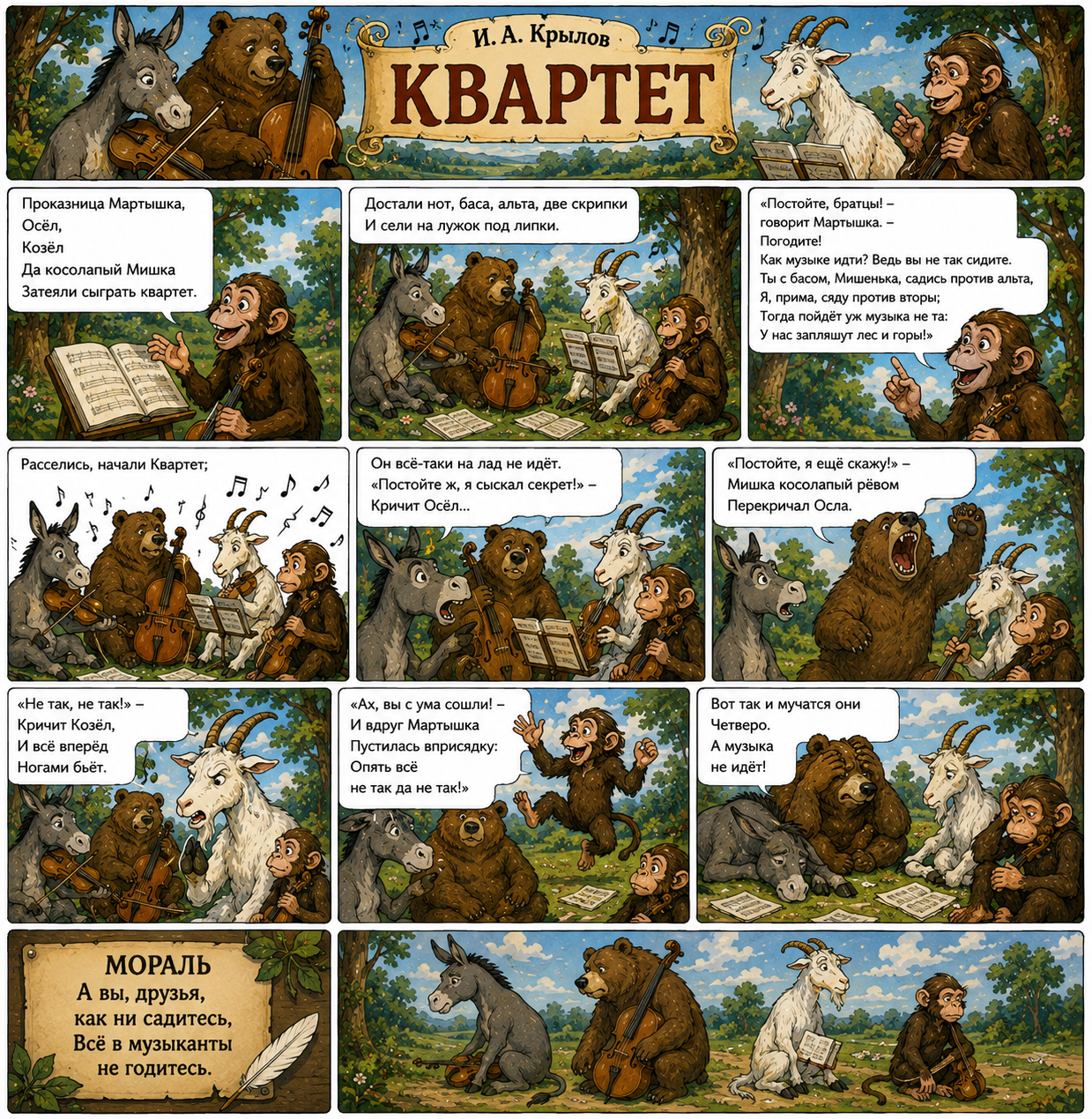 5 (4.2) И. Крылов «Квартет»